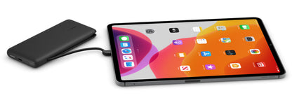 Baterie Externa Belkin BoostCharge Plus, 10000mAh, 23W, QC + PD, 1 x Lightning - 2 x USB-C, Neagra BPB006btBLK