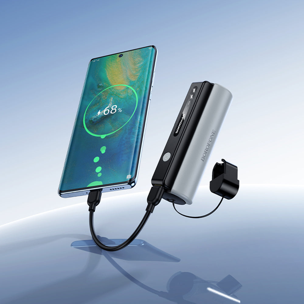 Baterie Externa Borofone BJ87 Star, 5000mAh, 10W, 1 x USB-C, Gri