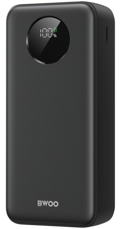 Baterie Externa BWOO BO-P64, 30000mAh, 22.5W, QC + PD, 1 x USB-C - 2 x USB-A, Neagra