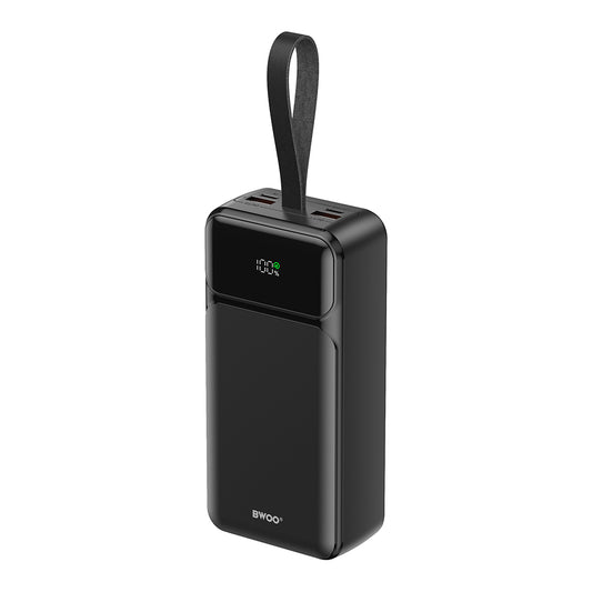 Baterie Externa BWOO BO-P66, 30000mAh, 65W, QC + PD, 1 x USB-C - 2 x USB-A, Neagra
