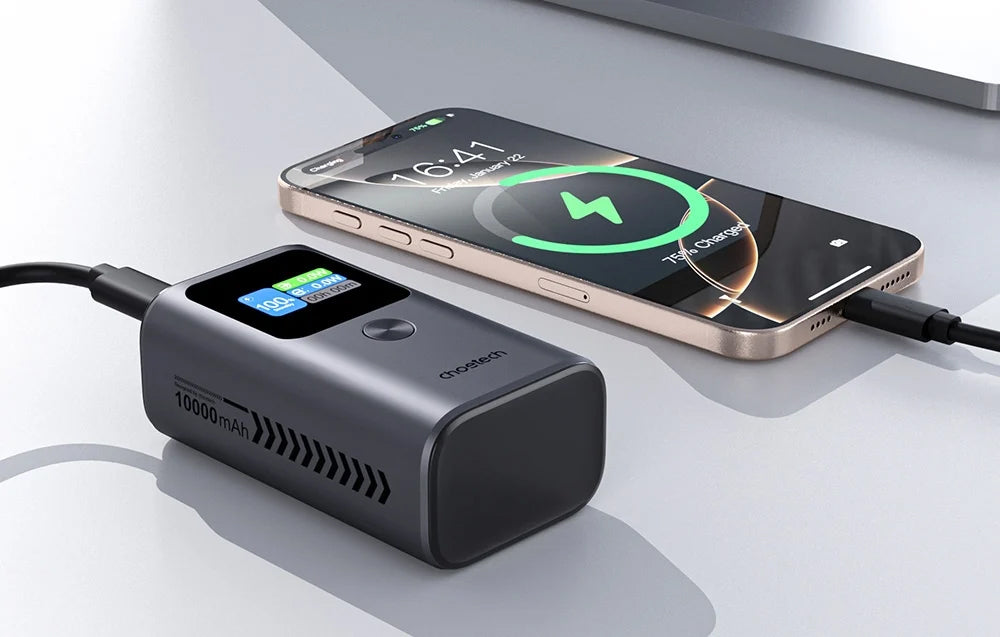 Baterie Externa Choetech B701, 10000mAh, 30W, QC + PD, 1 x USB-A - 2 x USB-C, Neagra