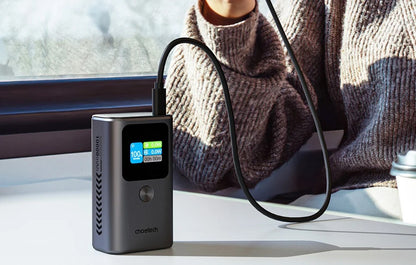 Baterie Externa Choetech B701, 10000mAh, 30W, QC + PD, 1 x USB-A - 2 x USB-C, Neagra