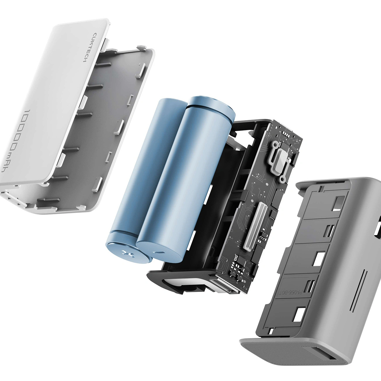 Baterie Externa Cuktech CP13, 10000mAh, 30W, QC + PD, 1 x USB-A - 1 x USB-C, Gri