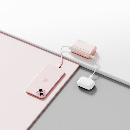 Baterie Externa Cuktech CP13, 10000mAh, 30W, QC + PD, 1 x USB-A - 1 x USB-C, Roz CUK0PB100DPK