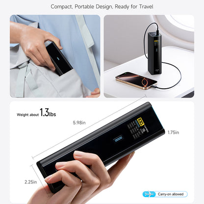 Baterie Externa Cuktech PB200U, 20000mAh, 210W, QC + PD, 1 x USB-A - 2 x USB-C, Alba CKPB200UGLGR