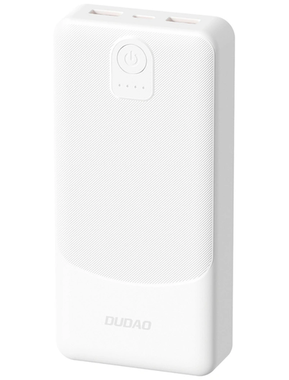 Baterie Externa Dudao K10Pro, 20000mAh, 12W, 2 x USB-A, Alba
