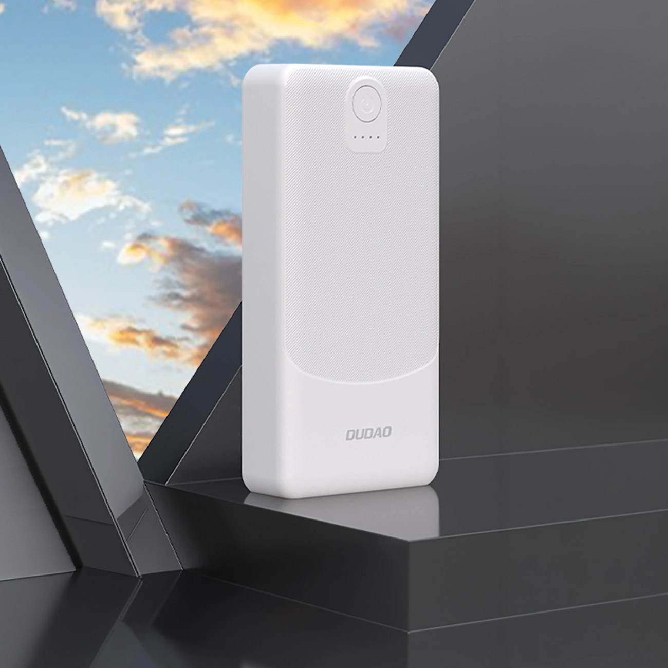Baterie Externa Dudao K10Pro, 20000mAh, 12W, 2 x USB-A, Alba
