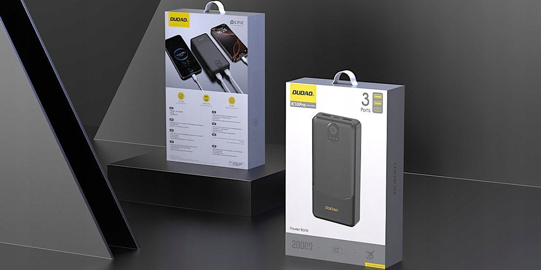Baterie Externa Dudao K10Pro, 20000mAh, 12W, 2 x USB-A, Neagra
