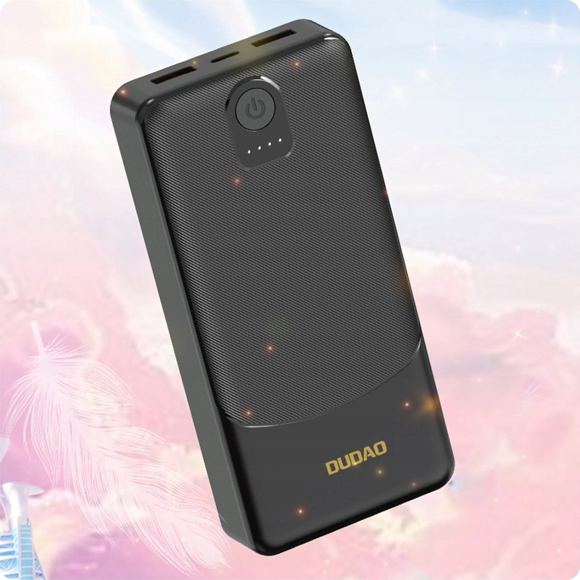 Baterie Externa Dudao K10Pro, 20000mAh, 12W, 2 x USB-A, Neagra