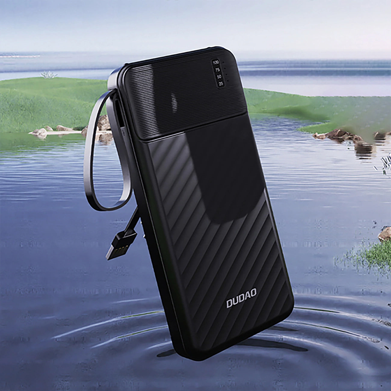 Baterie Externa Dudao K11 Pro, 20000mAh, 10W, 1 x Lightning - 1 x microUSB - 1 x USB-A - 1 x USB-C, Neagra