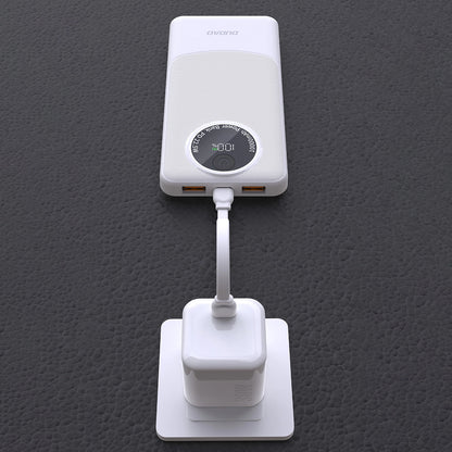 Baterie Externa Dudao K12, 10000mAh, 22.5W, QC + PD, 1 x USB-C - 2 x USB-A, Alba