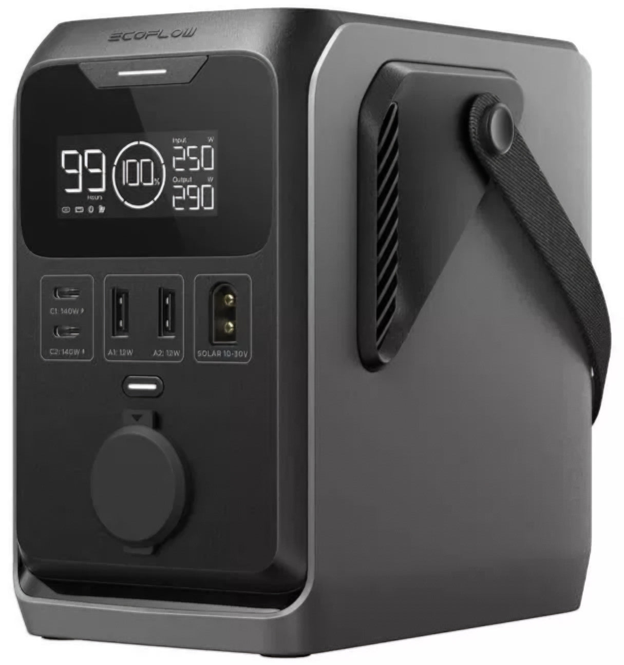 Baterie Externa EcoFlow Trail 300, 90000mAh, 300W, PD, 1 x Extensie Bricheta - 2 x USB-A - 2 x USB-C, Neagra EF-TRAIL300-N