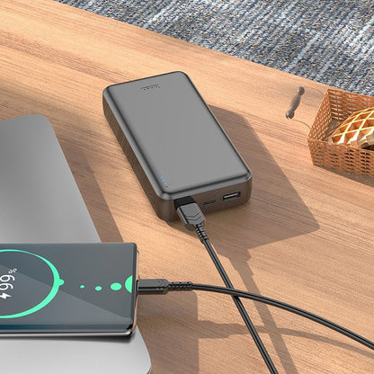 Baterie Externa HOCO J100A, 20000mAh, 10W, 2 x USB-A, Neagra