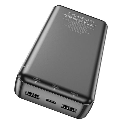 Baterie Externa HOCO J100A, 20000mAh, 10W, 2 x USB-A, Neagra