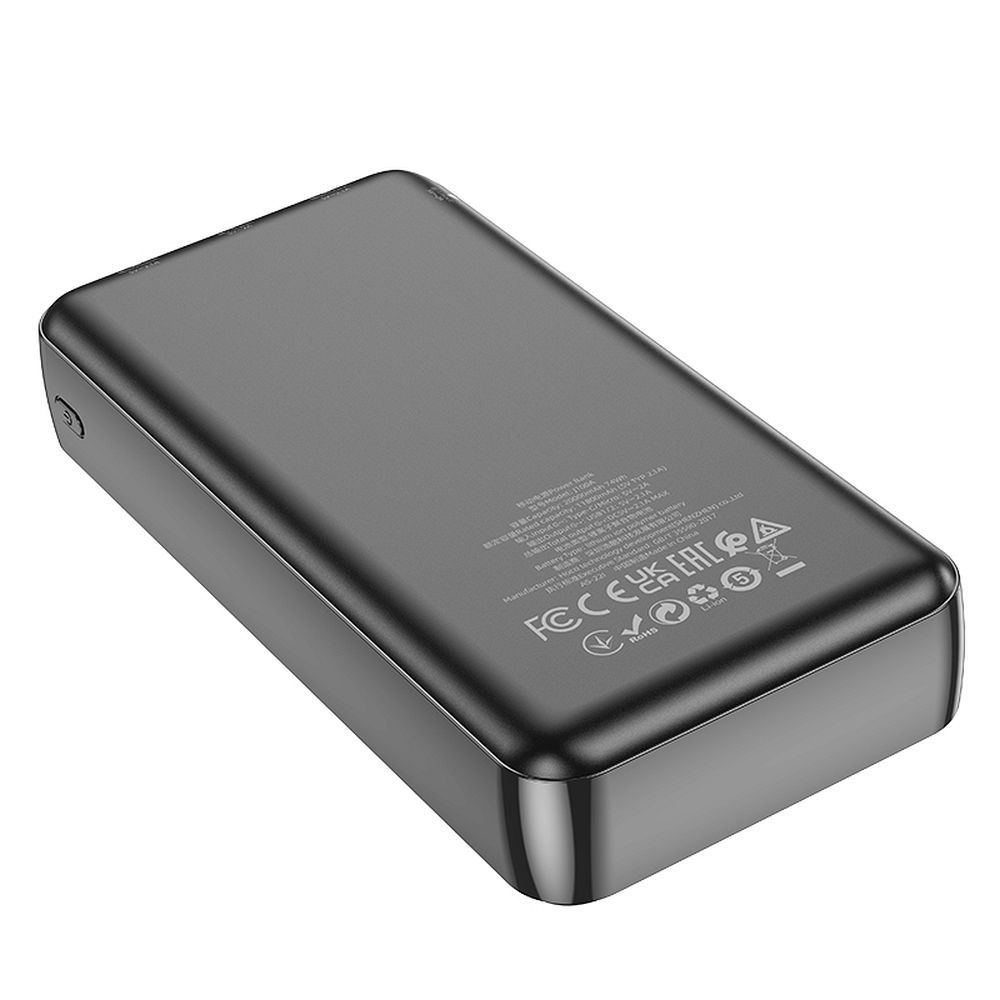 Baterie Externa HOCO J100A, 20000mAh, 10W, 2 x USB-A, Neagra