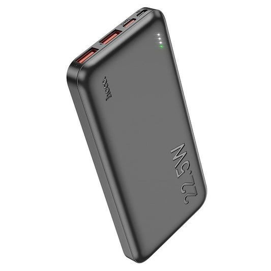 Baterie Externa HOCO J101, 10000mAh, 22.5W, QC + PD, 1 x USB-C - 2 x USB-A, Neagra
