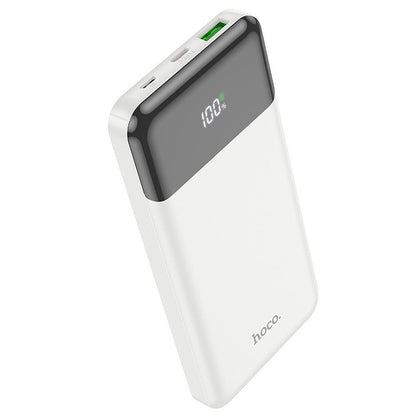 Baterie Externa HOCO J102, 10000mAh, 20W, QC + PD, 1 x USB-A - 1 x USB-C, Alba