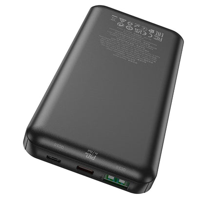Baterie Externa HOCO J102, 10000mAh, 20W, QC + PD, 1 x USB-A - 1 x USB-C, Neagra