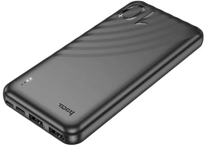 Baterie Externa HOCO J123, 10000mAh, 10W, 2 x USB-A, Neagra