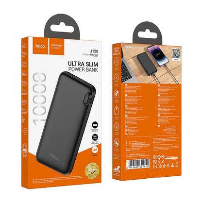 Baterie Externa HOCO J128, 10000mAh, 10W, 2 x USB-A, Neagra