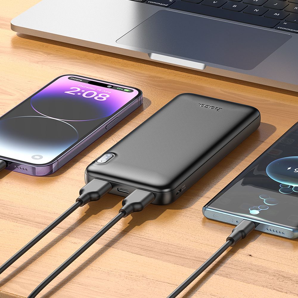 Baterie Externa HOCO J128, 10000mAh, 10W, 2 x USB-A, Neagra