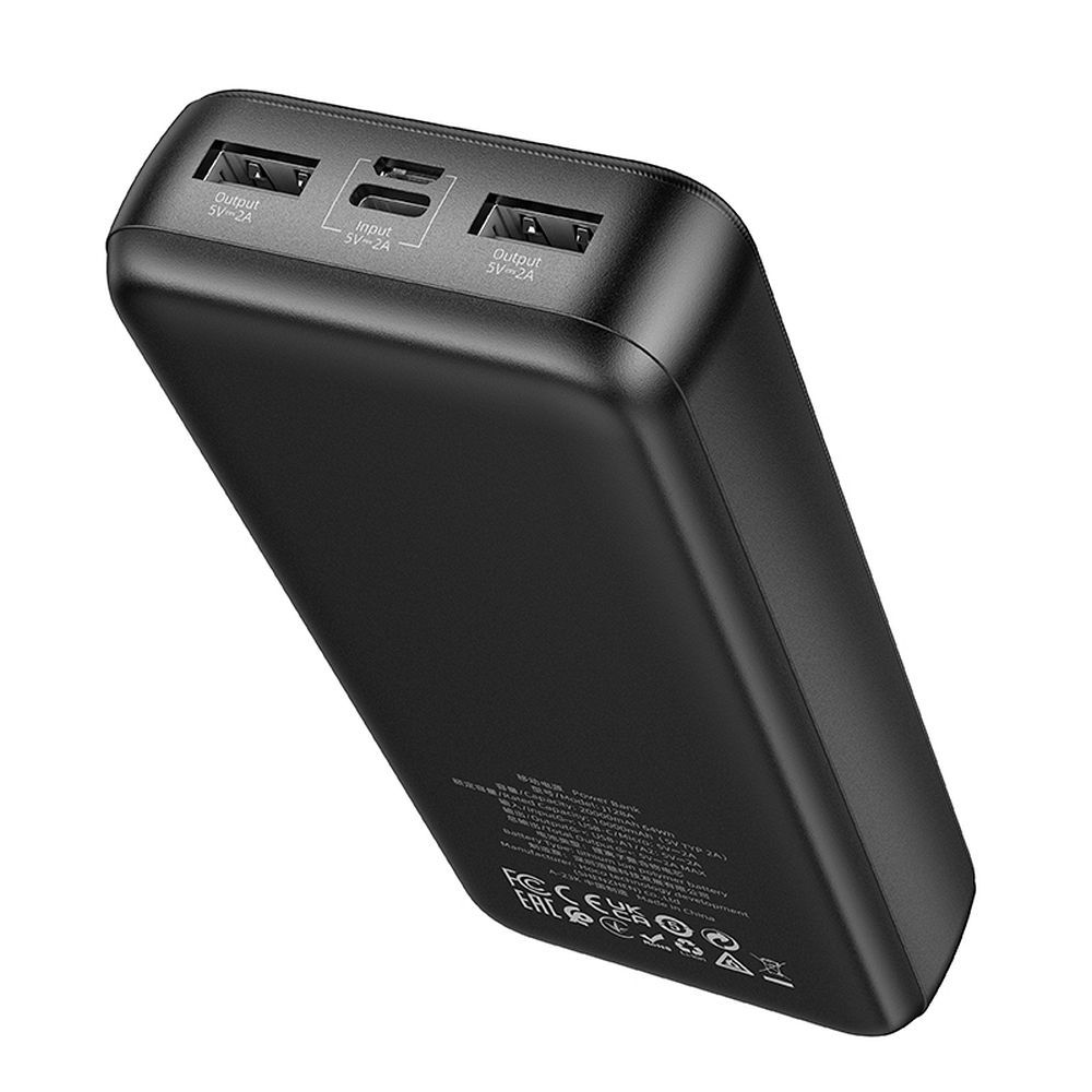 Baterie Externa HOCO J128A, 20000mAh, 10W, 2 x USB-A, Neagra, Resigilata