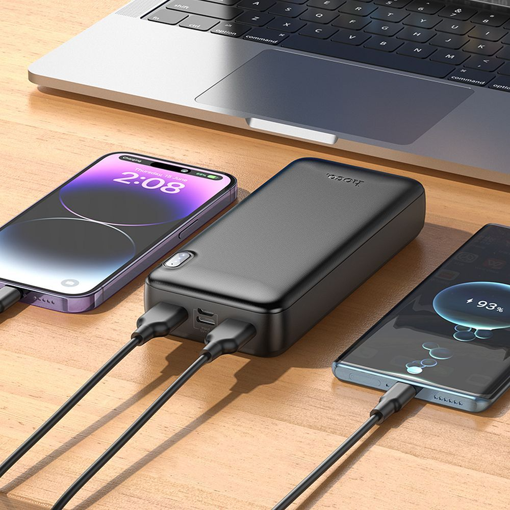 Baterie Externa HOCO J128A, 20000mAh, 10W, 2 x USB-A, Neagra, Resigilata