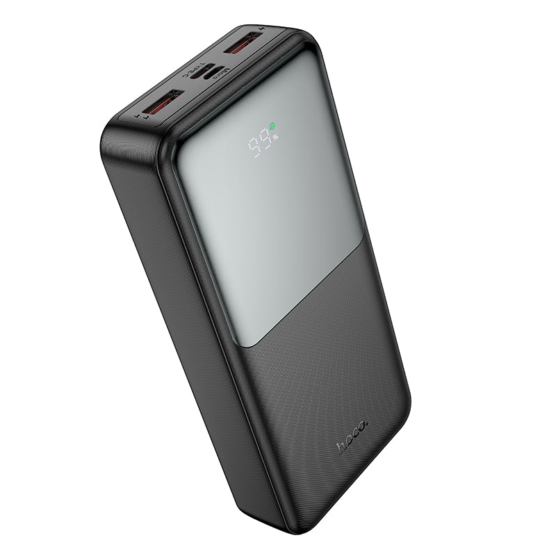Baterie Externa HOCO J136A, 20000mAh, 22.5W, QC + PD, 1 x USB-C - 2 x USB-A, Neagra