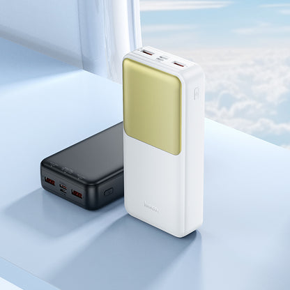 Baterie Externa HOCO J136A, 20000mAh, 22.5W, QC + PD, 1 x USB-C - 2 x USB-A, Neagra