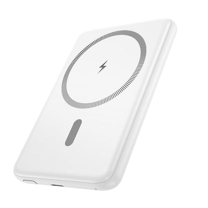Baterie Externa Wireless HOCO J140A, 5000mAh, 20W, PD + QI, 1 x USB-C, Alba