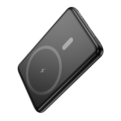 Baterie Externa HOCO Wireless J140A, 5000mAh, 20W, PD + QI, 1 x USB-C, Neagra