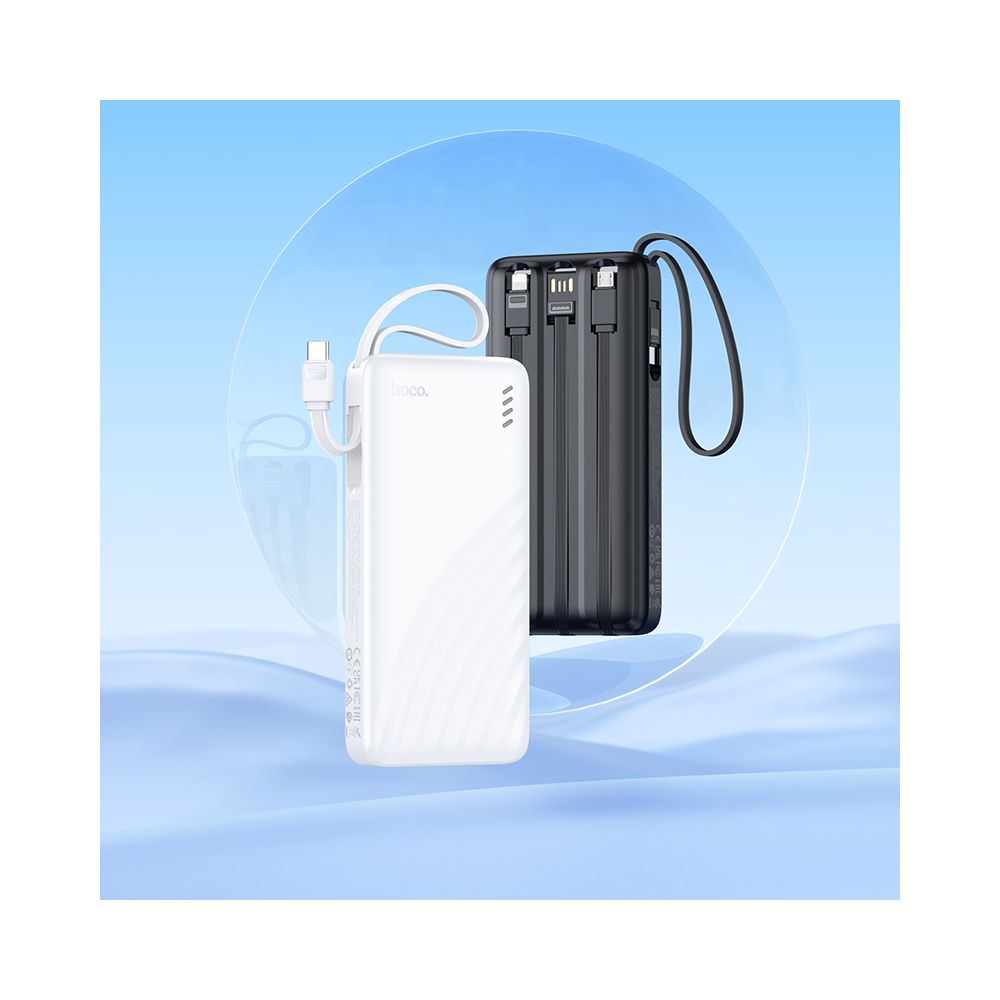 Baterie Externa HOCO J146, 10000mAh, 10W, 1 x Lightning - 1 x microUSB - 1 x USB-A - 1 x USB-C, Neagra