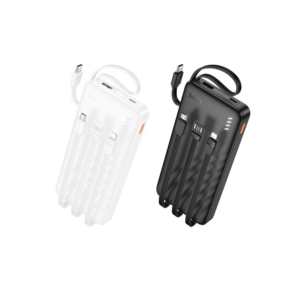 Baterie Externa HOCO J146, 10000mAh, 10W, 1 x Lightning - 1 x microUSB - 1 x USB-A - 1 x USB-C, Neagra