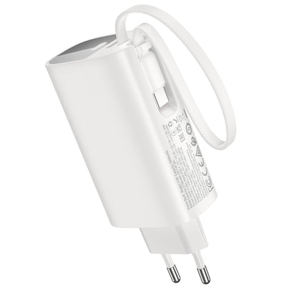 Baterie Externa HOCO J148 2in1, 5000mAh, 20W, PD, 2 x USB-C, Alba