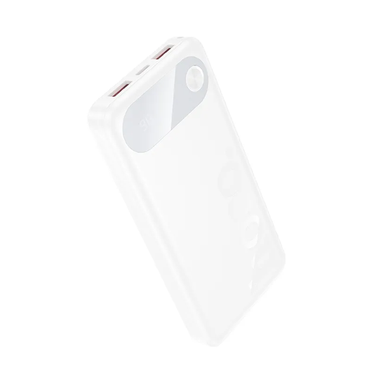 Baterie Externa HOCO J154, 10000mAh, 22.5W, QC + PD, 1 x USB-C - 2 x USB-A, Alba