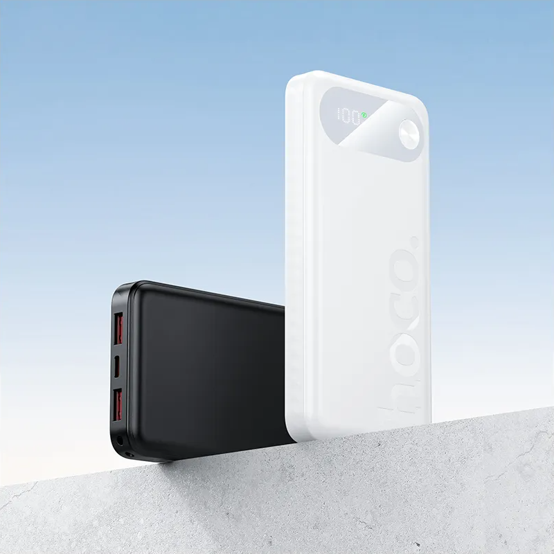 Baterie Externa HOCO J154, 10000mAh, 22.5W, QC + PD, 1 x USB-C - 2 x USB-A, Alba