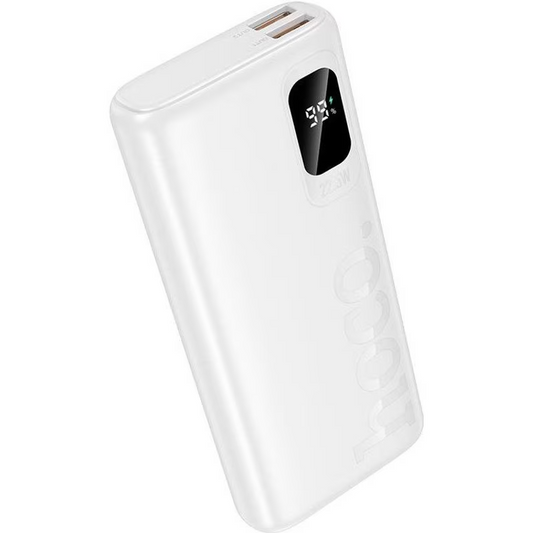 Baterie Externa HOCO J158 Pro Runner, 10000mAh, 22.5W, QC + PD, 1 x USB-C - 2 x USB-A, Alba