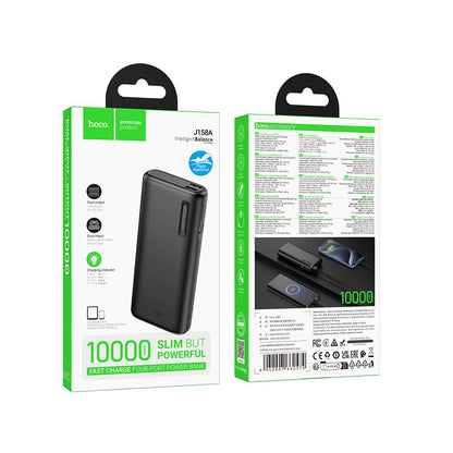 Baterie Externa HOCO J158A, 10000mAh, 10W, 2 x USB-A, Neagra
