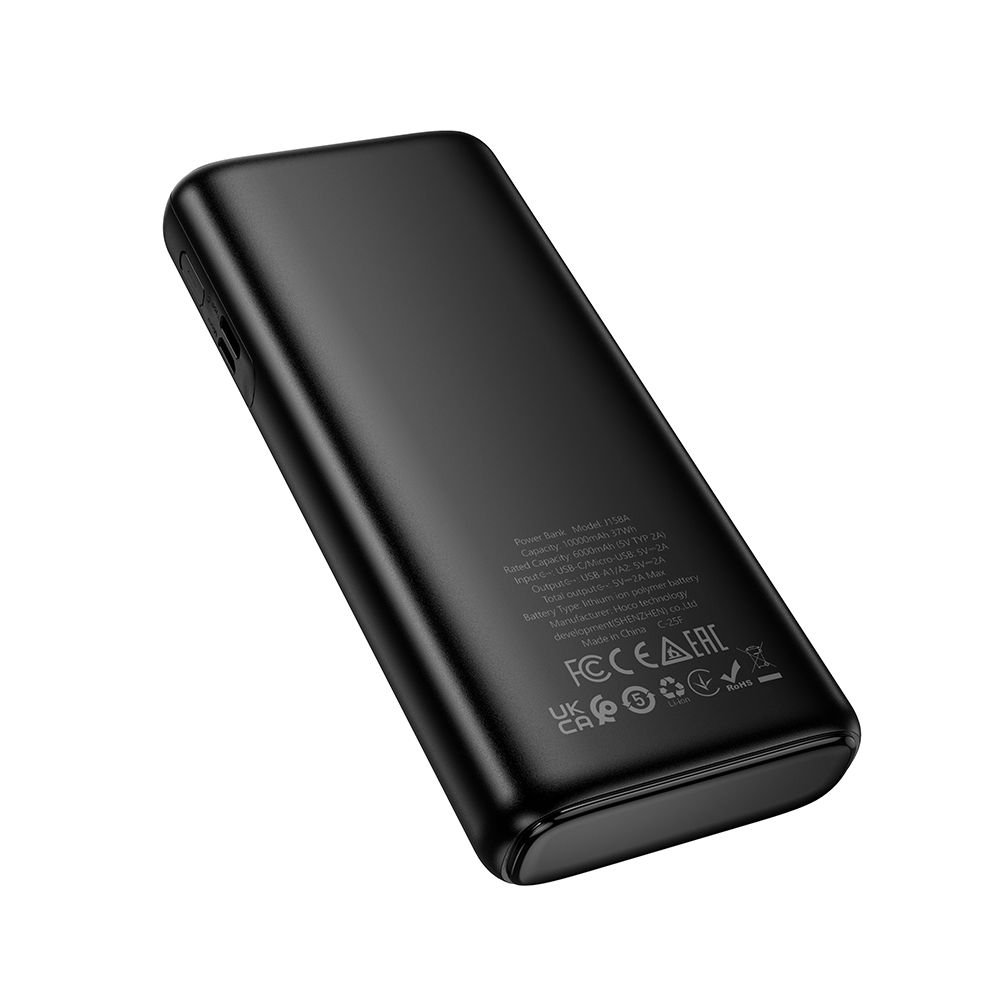 Baterie Externa HOCO J158A, 10000mAh, 10W, 2 x USB-A, Neagra
