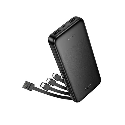 Baterie Externa HOCO J163, 10000mAh, 10W, 1 x Lightning - 1 x microUSB - 2 x USB-A - 1 x USB-C, Neagra
