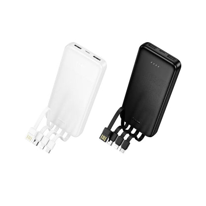 Baterie Externa HOCO J163, 10000mAh, 10W, 1 x Lightning - 1 x microUSB - 2 x USB-A - 1 x USB-C, Neagra