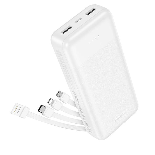 Baterie Externa HOCO J163A, 20000mAh, 10W, 1 x Lightning - 1 x microUSB - 1 x USB-C - 2 x USB-A, Alba