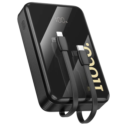 Baterie Externa HOCO Q37A, 20000mAh, 22.5W, QC + PD, 1 x Lightning - 1 x USB-A - 2 x USB-C, Neagra