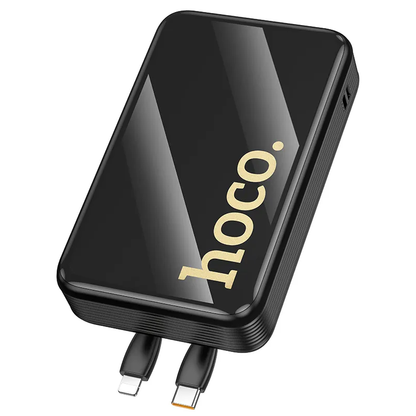Baterie Externa HOCO Q37A, 20000mAh, 22.5W, QC + PD, 1 x Lightning - 1 x USB-A - 2 x USB-C, Neagra