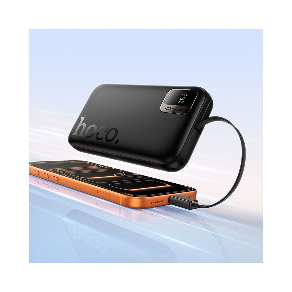 Baterie Externa HOCO Q51, 10000mAh, 20W, PD, 2 x USB-C, Neagra