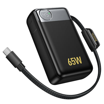 Baterie Externa HOCO Q53, 12000mAh, 65W, QC + PD, 1 x USB-A - 2 x USB-C, Neagra