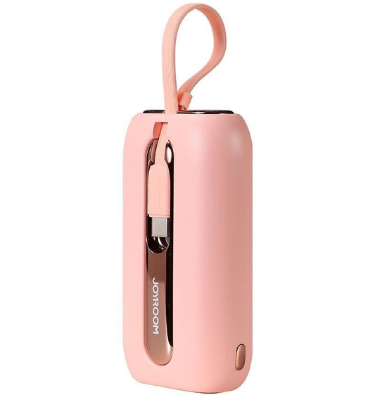 Baterie Externa Joyroom Colorful Series JR-L012, 10000mAh, 22.5W, QC + PD, 1 x Lightning - 2 x USB-C, Roz
