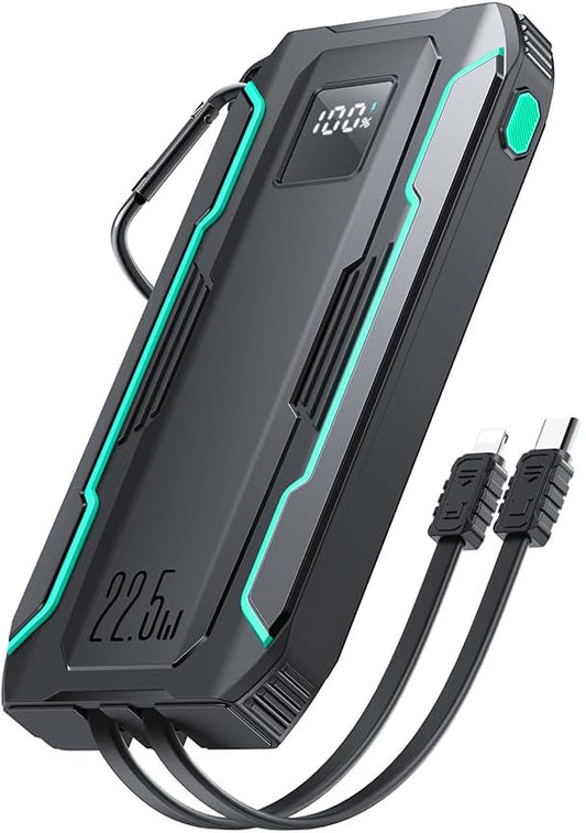Baterie Externa Joyroom JR-L017, 10000mAh, 22.5W, QC + PD, 1 x Lightning - 1 x USB-A - 2 x USB-C, Neagra