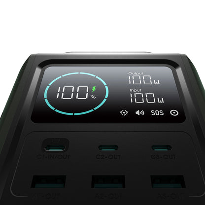 Baterie Externa Joyroom JR-PBF10, 75000mAh, 100W, QC + PD, 3 x USB-A - 3 x USB-C, Verde