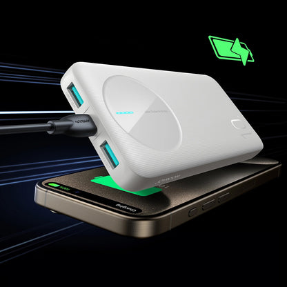 Baterie Externa Joyroom JR-PBF12, 10000mAh, 12W, 1 x USB-C - 2 x USB-A, Alba